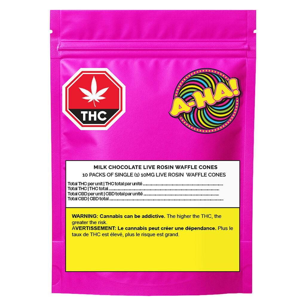 Milk Chocolate Live Rosin Waffle Cones - 10x1 Pack