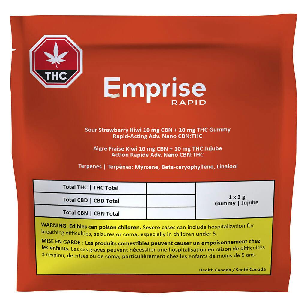 Sour Strawberry Kiwi 10 CBN + 10 THC Gummy - 30x1 Pack
