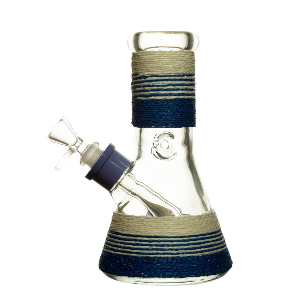 Jungle Buzz Glass Bong & Gift Box - 8" - Blue