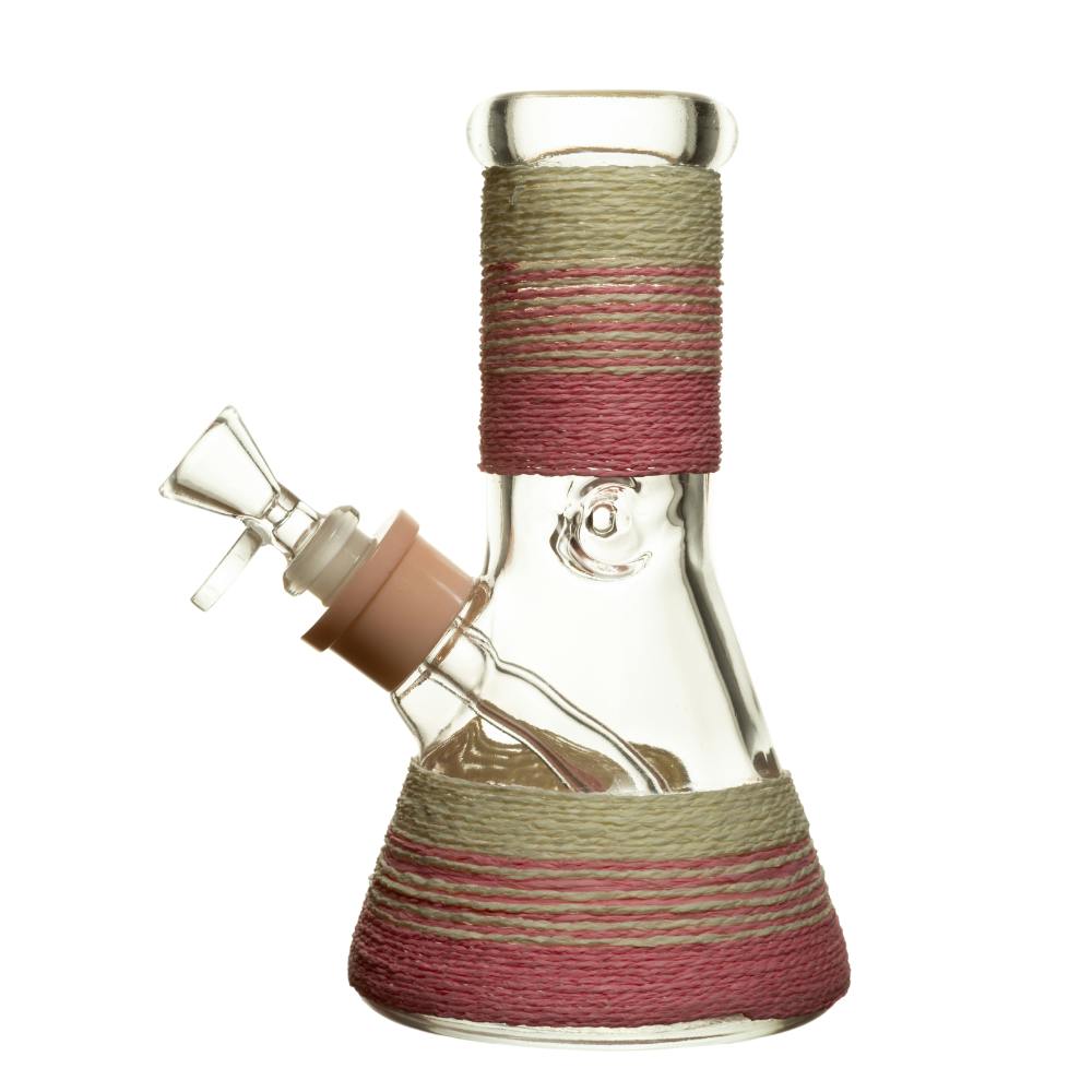 Jungle Buzz Glass Bong & Gift Box - 8" - Pink