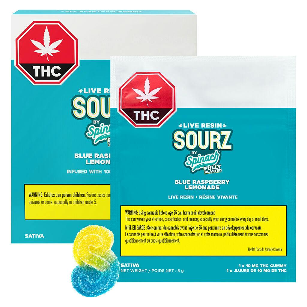 Fully Blasted Blue Raspberry Lemonade Live Resin Sativa Gummies - 10x1 Pack