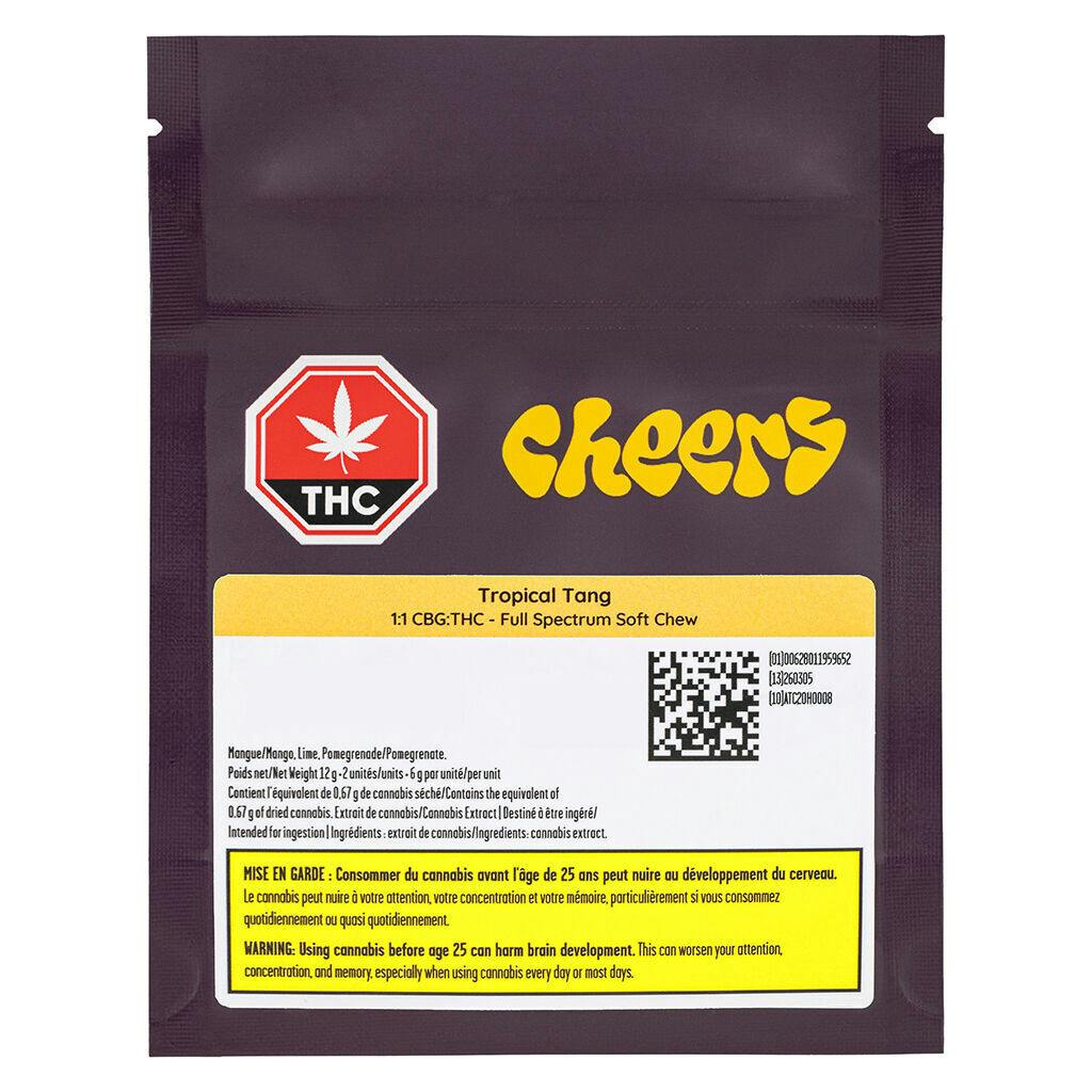Tropical Tang 1:1 CBG:THC FSO Soft Chews - 2 Pack
