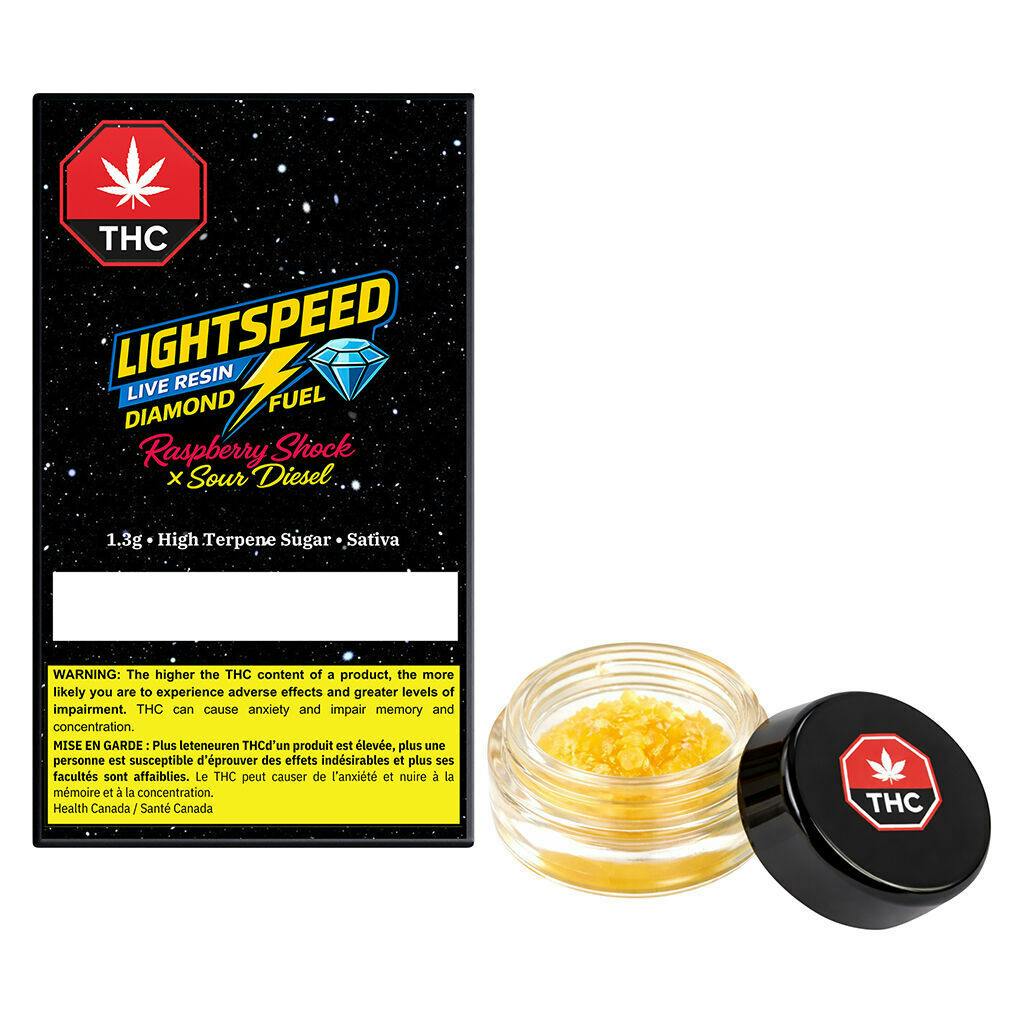 Live Resin Diamond Fuel – Raspberry Shock x Sour Diesel - 1.3g