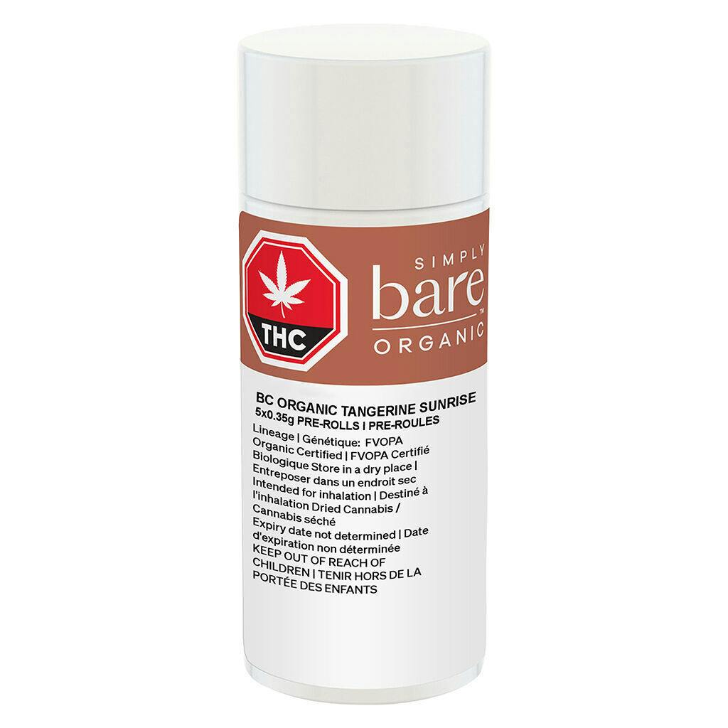 BC Organic Tangerine Sunrise Pre-Rolls - 5x0.35g