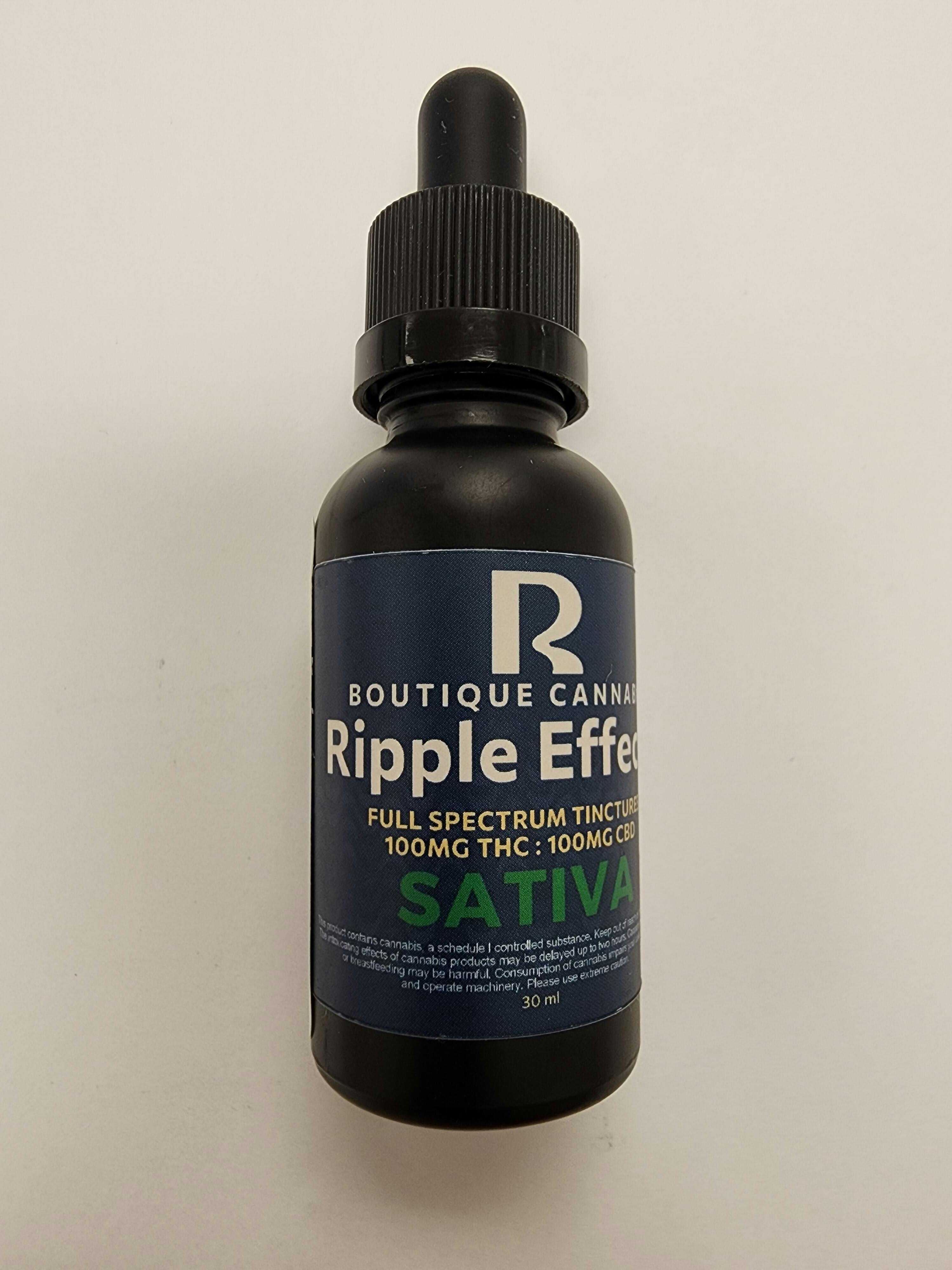Ripple Effect | Full Spectrum Tincture | Hybrid 100MG THC / 100MG CBD