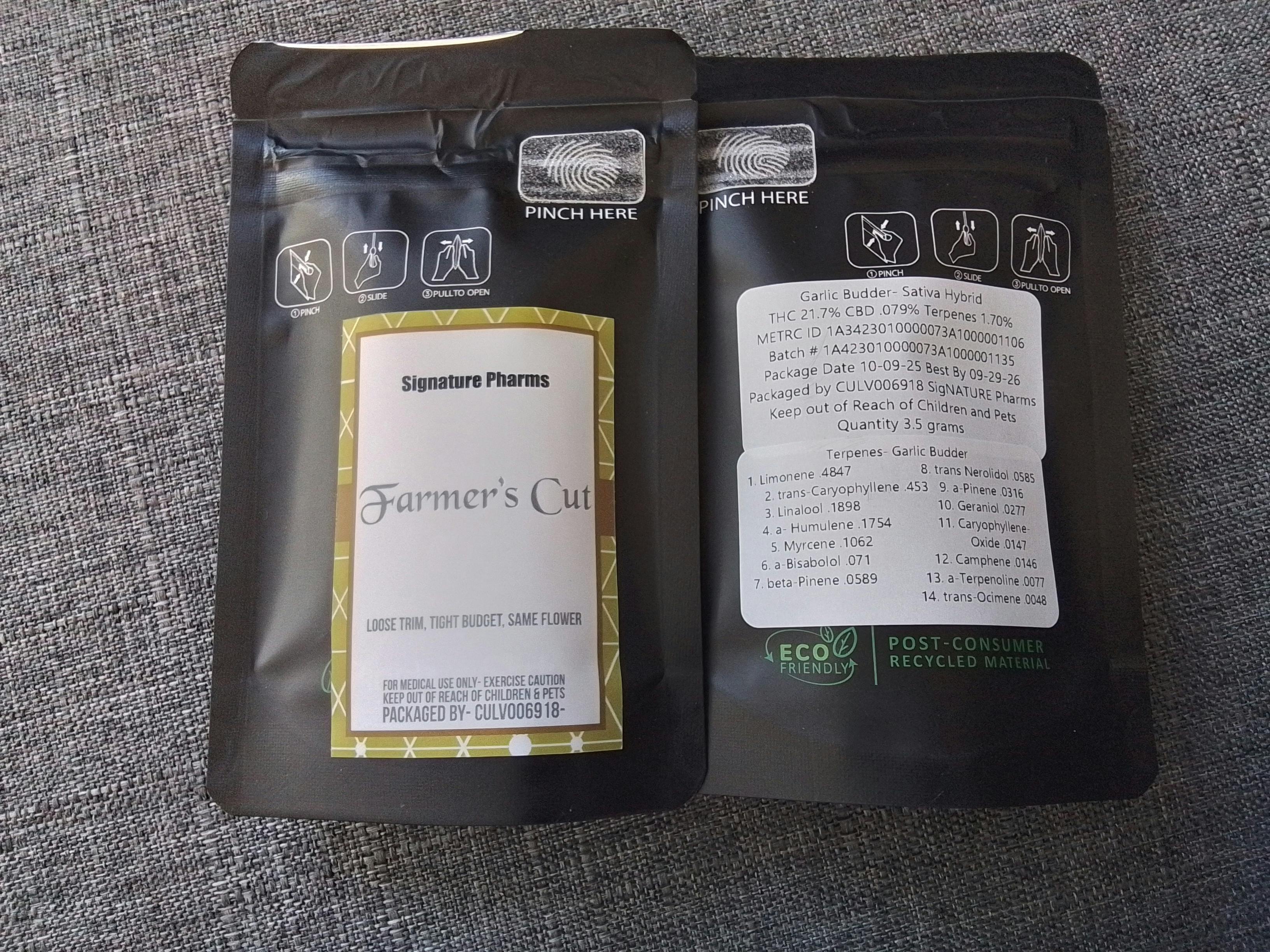Garlic Budder BAG | 3.5g Flower | Signature Pharms