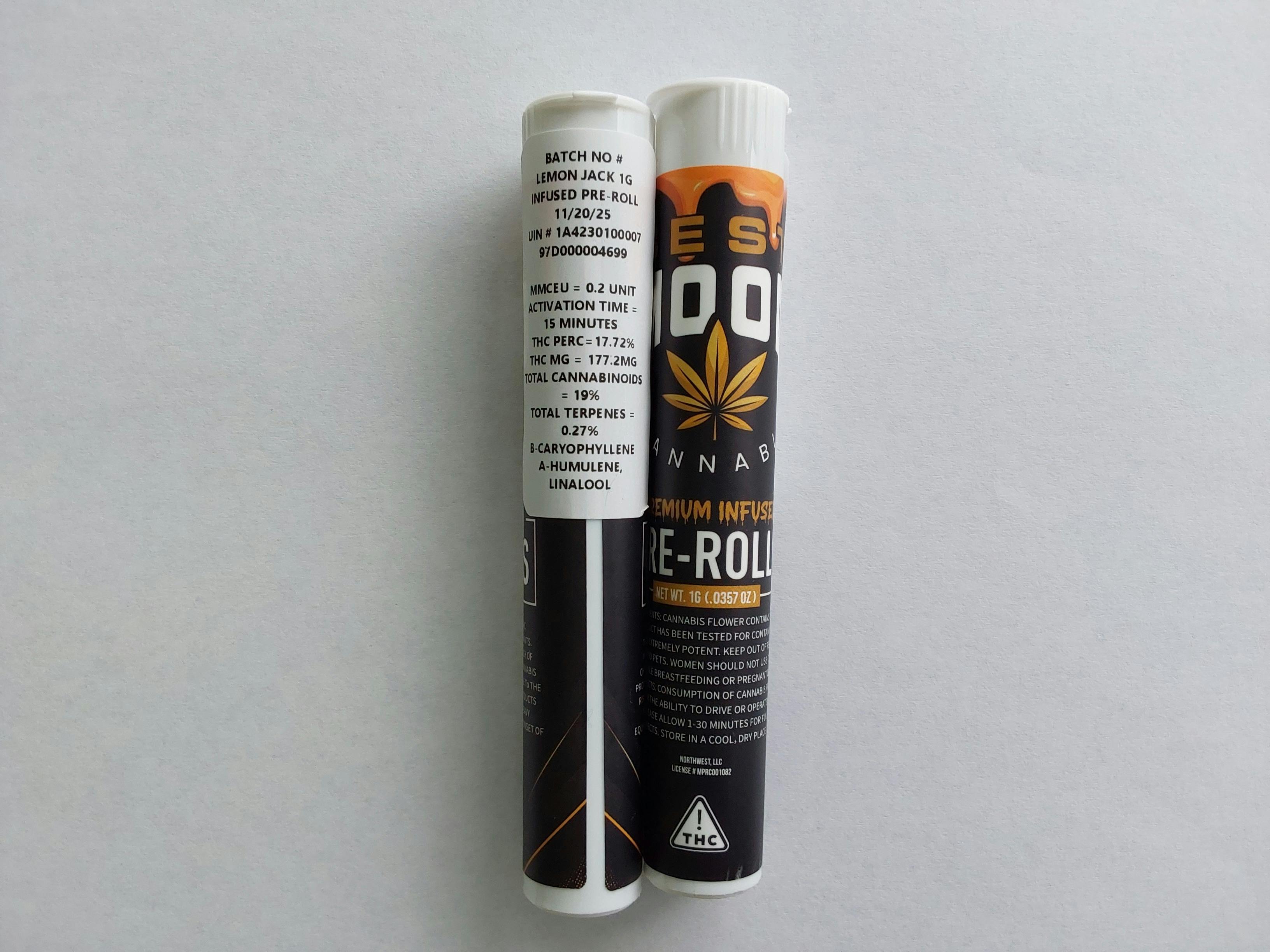 Lemon Jack | 1G Infused Pre-Roll | Best Mood at Diamond Leaf