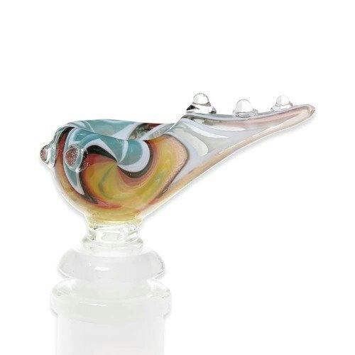Pointed Swirl Wig Wag Bowl - 14mm