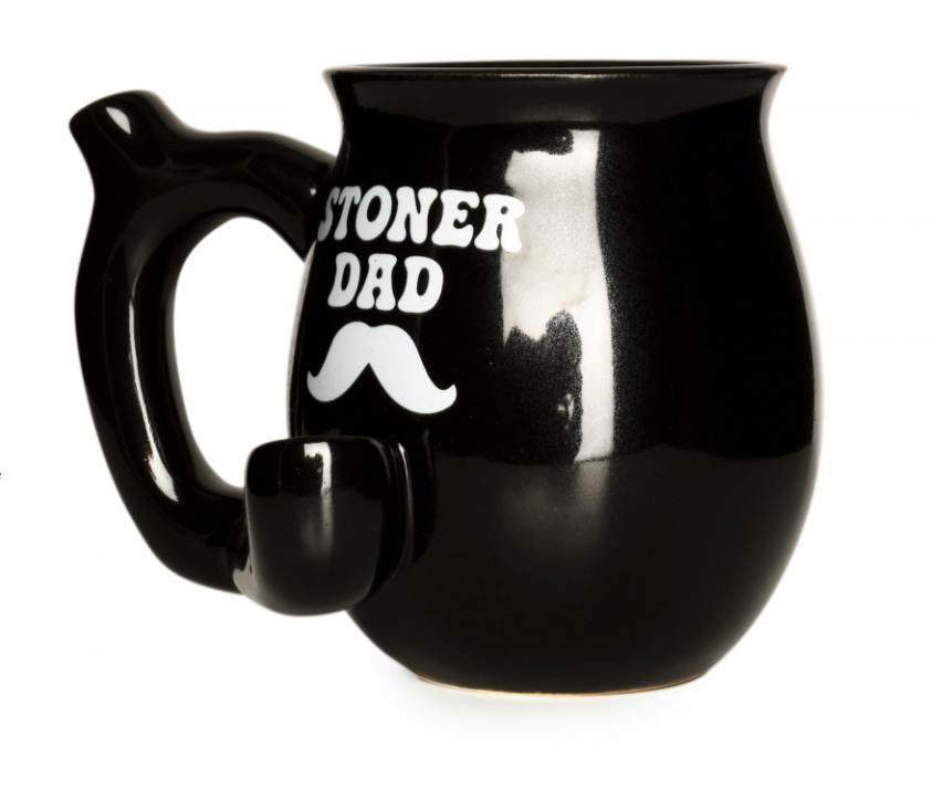 WEST COAST GIFTS Moustache Stoner Dad Mug Pipe