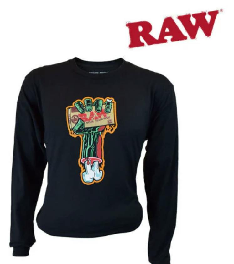 Raw | Men's Zombie Long Sleeve T-shirt Black 2XL