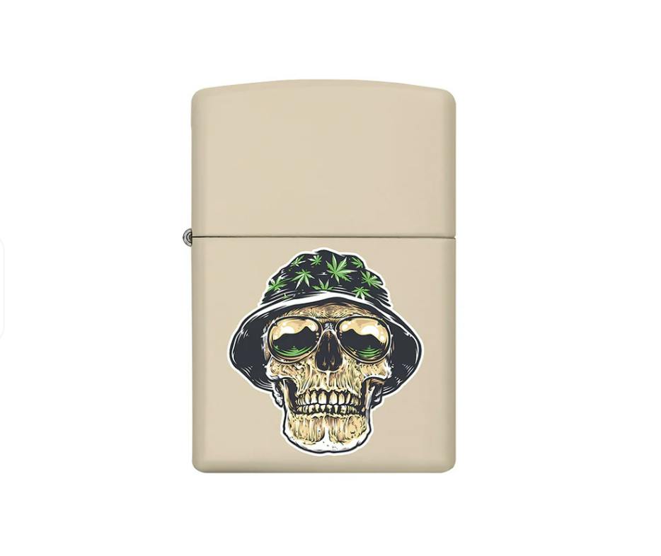 ZIPPO Lighter - Leaf Cannabis Skull