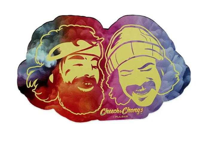 Cheech & Chong x Pulsar - Die Cut Fabric Top Dab Mat - Smoke - 15" x 9.5"