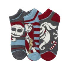 The Nightmare Before Christmas Women's Chenille Ankle Socks 3 Pack