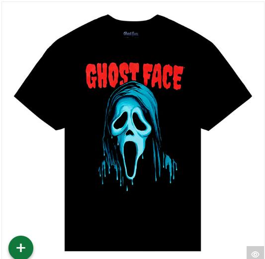 Men's Black Short Sleeve Ghost Face the Icon of Halloween Graphic T-Shirt SMALL