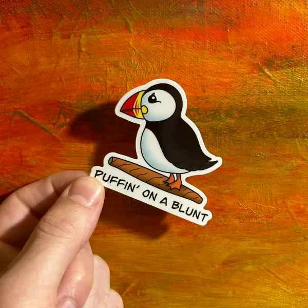 THE LOCAL STICKER SHOP - Puffin On A Blunt