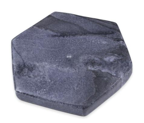 Black Marble Hexagon - Incense Burner
