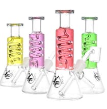 Pulsar Mini Glycerin Coil Beaker Dab Rig - 6"/14mm F/Colors Vary