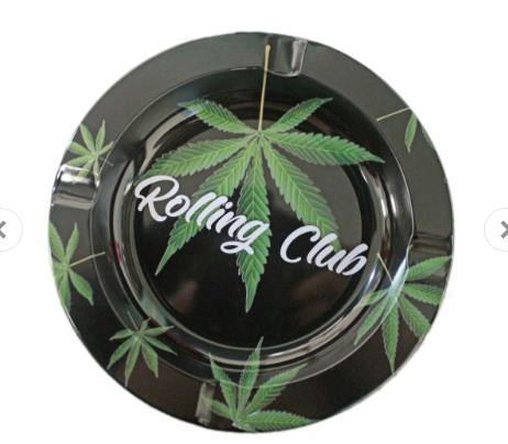 ROLLING CLUB - Metal Ashtray - Small - LEAVES