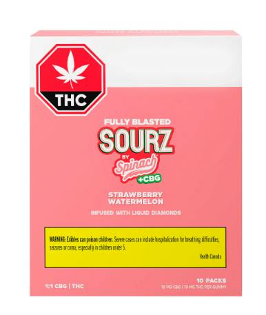 SPINACH SOURZ Strawberry Watermelon 10x10mg