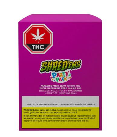 SHRED'EMS Party Pack Paradise Pnch Zero Sugar 10x10 mg