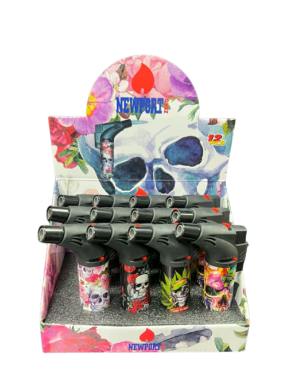 NEWPORT Zero Micro Torch Lighter - Skull Design
