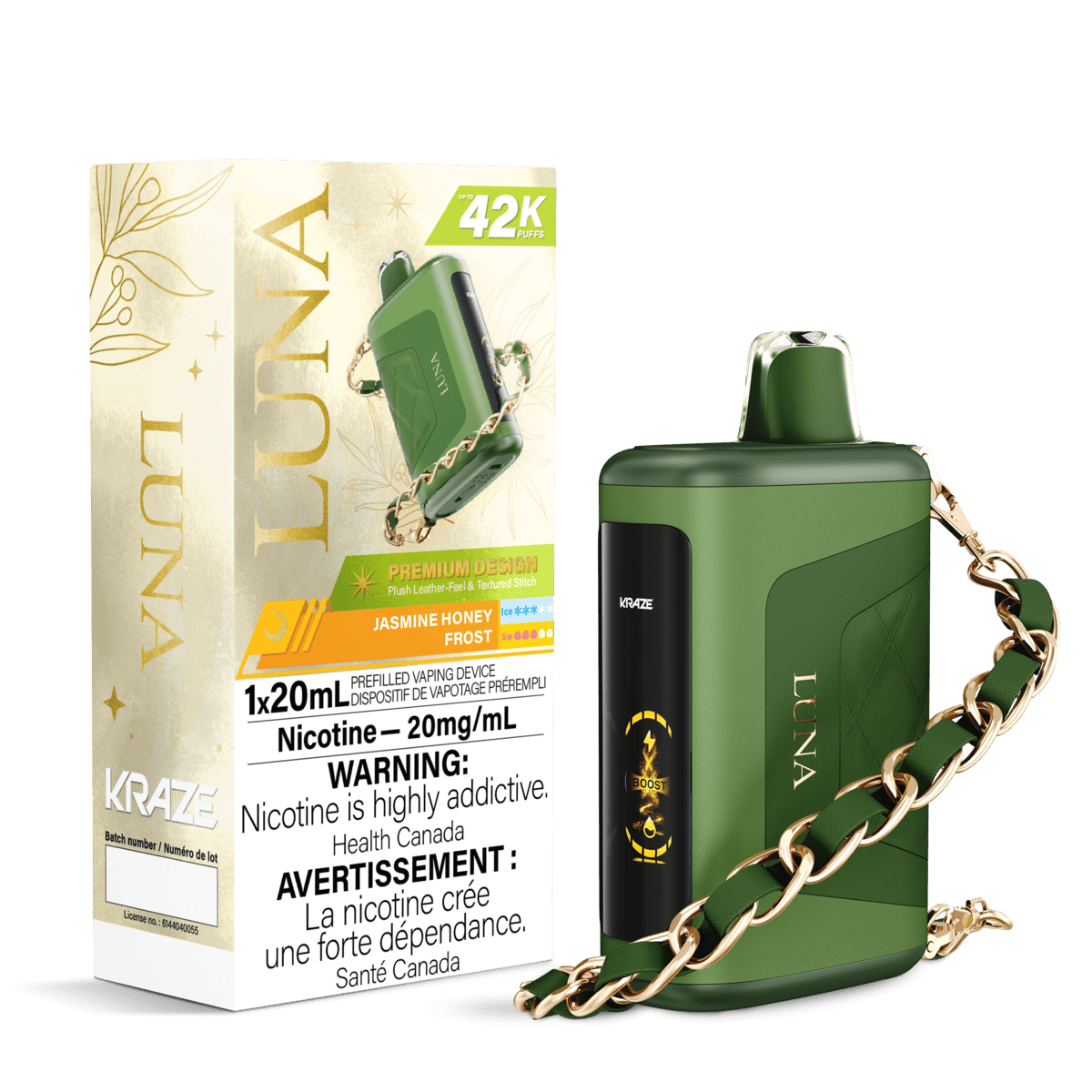 KRAZE Luna 42k Puff Disposable JASMINE HONEY FROST
