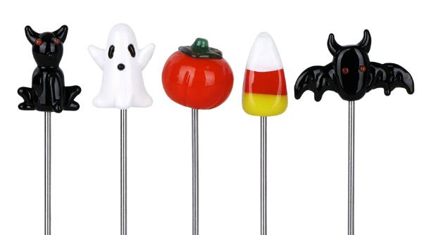 Halloween Glass Hairpin Poker Tool - 5" / Assorted Designs