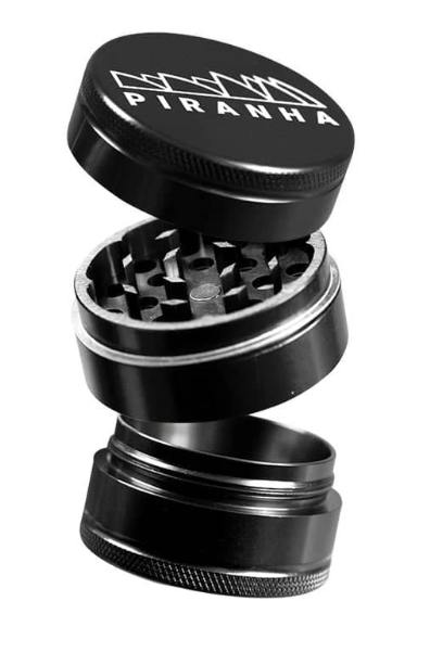 3-Piece Piranha Grinder with Storage 2.0 Black