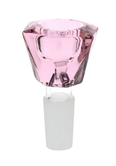 Faceted Herb Bowl Slides - 14mm Male / Colors Vary