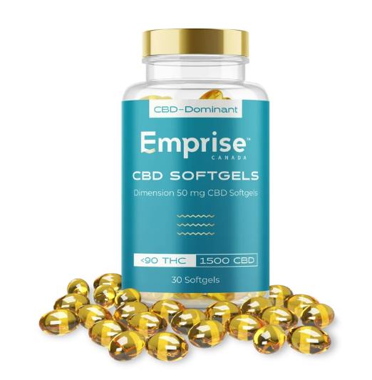 EMPRISE CANADA Dimension 50 CBD Softgels