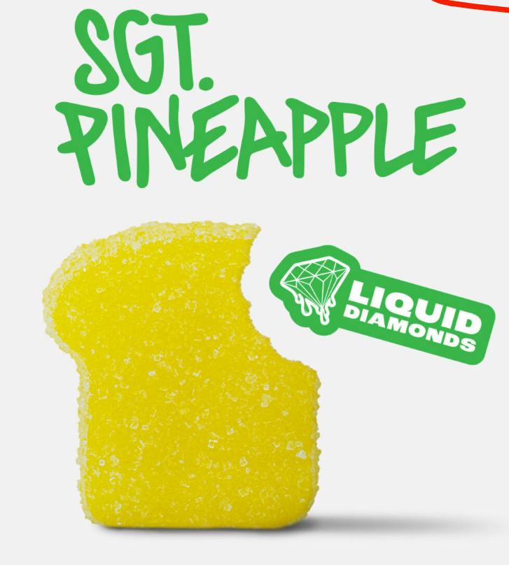 SUPER TOAST Sgt. Pineapple Diamond Bites 10X10mg