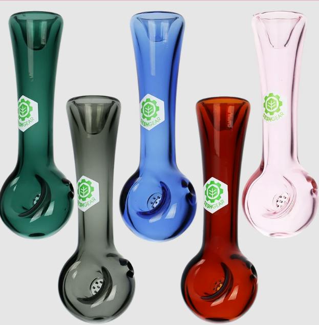 SeshGear Honeycomb Glass Spoon Pipe Bundle - 4.25"