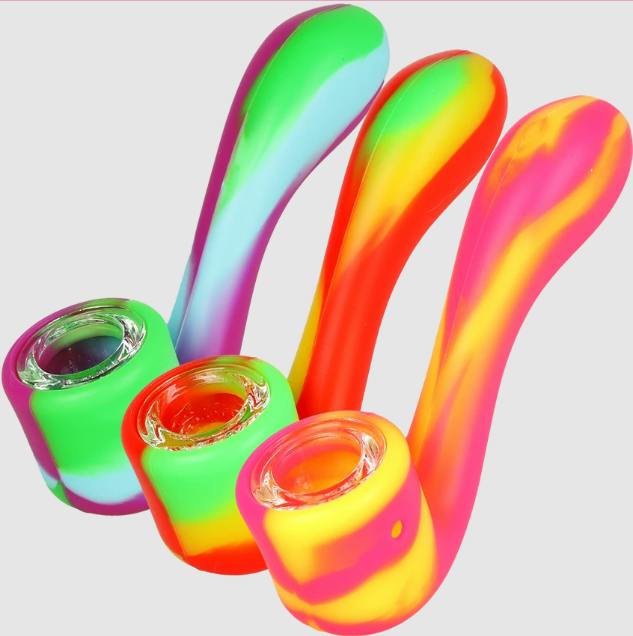 Silicone Mini Sherlock Hand Pipe Bundle - 4.5"