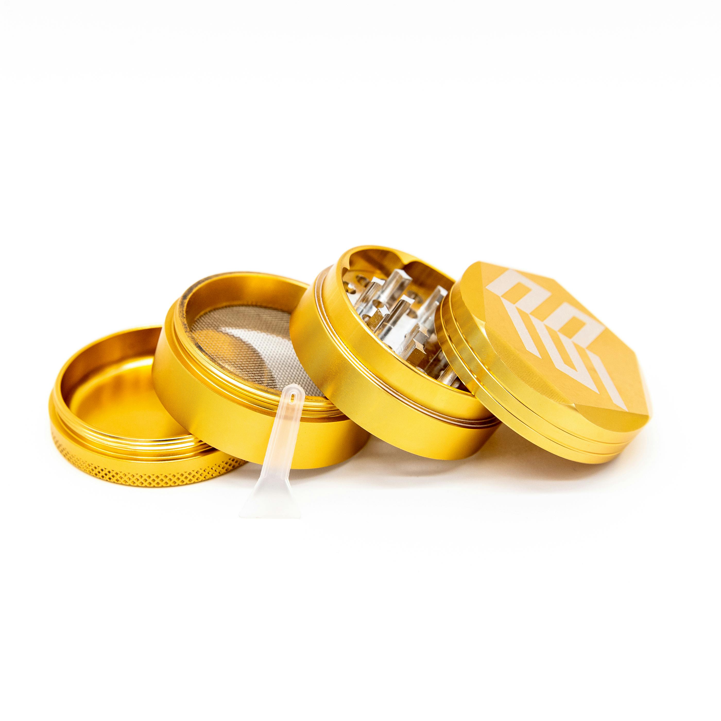Gold 50mm Aluminum Grinder 4 Piece