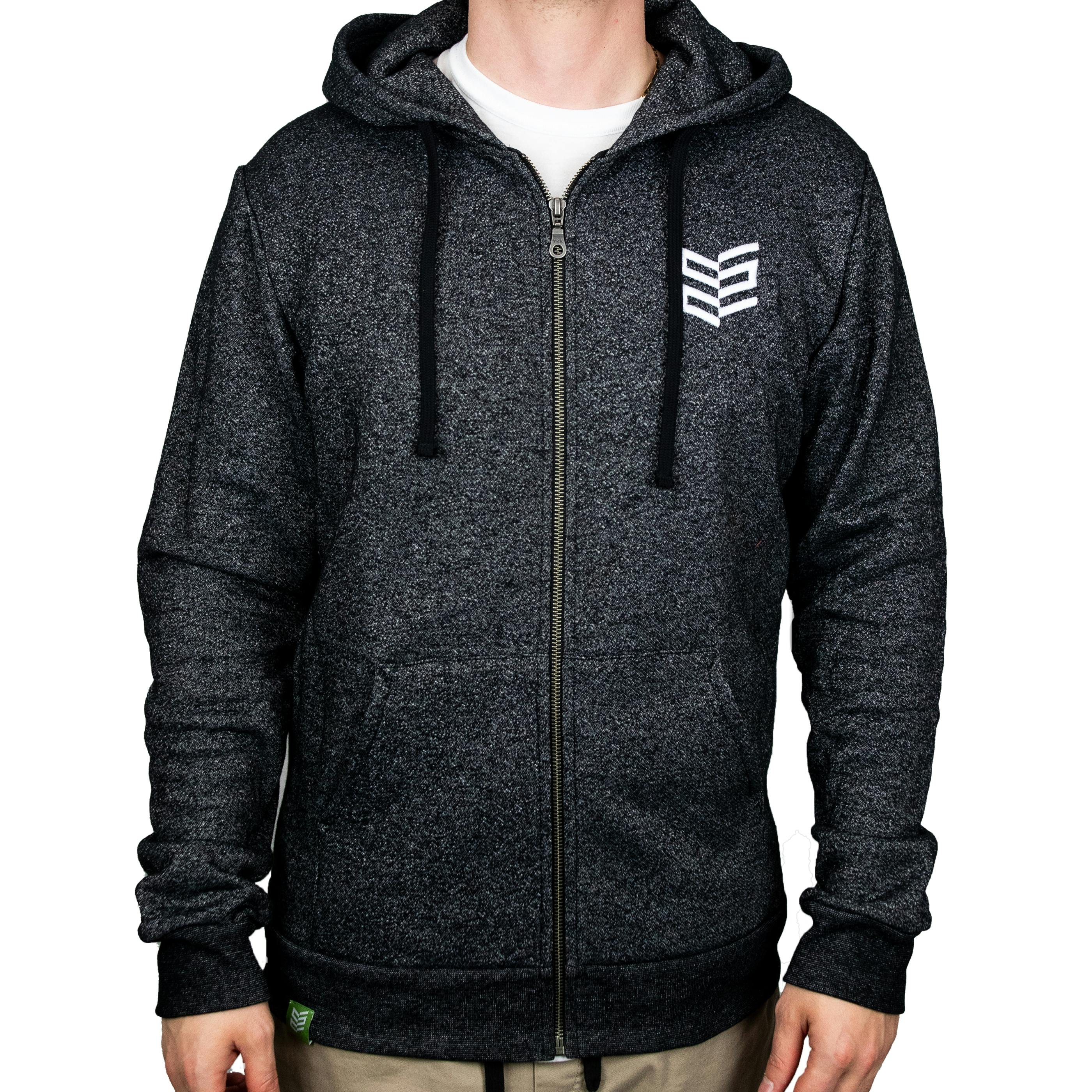 Artisan Melange Black Full-Zip Hoody - Medium