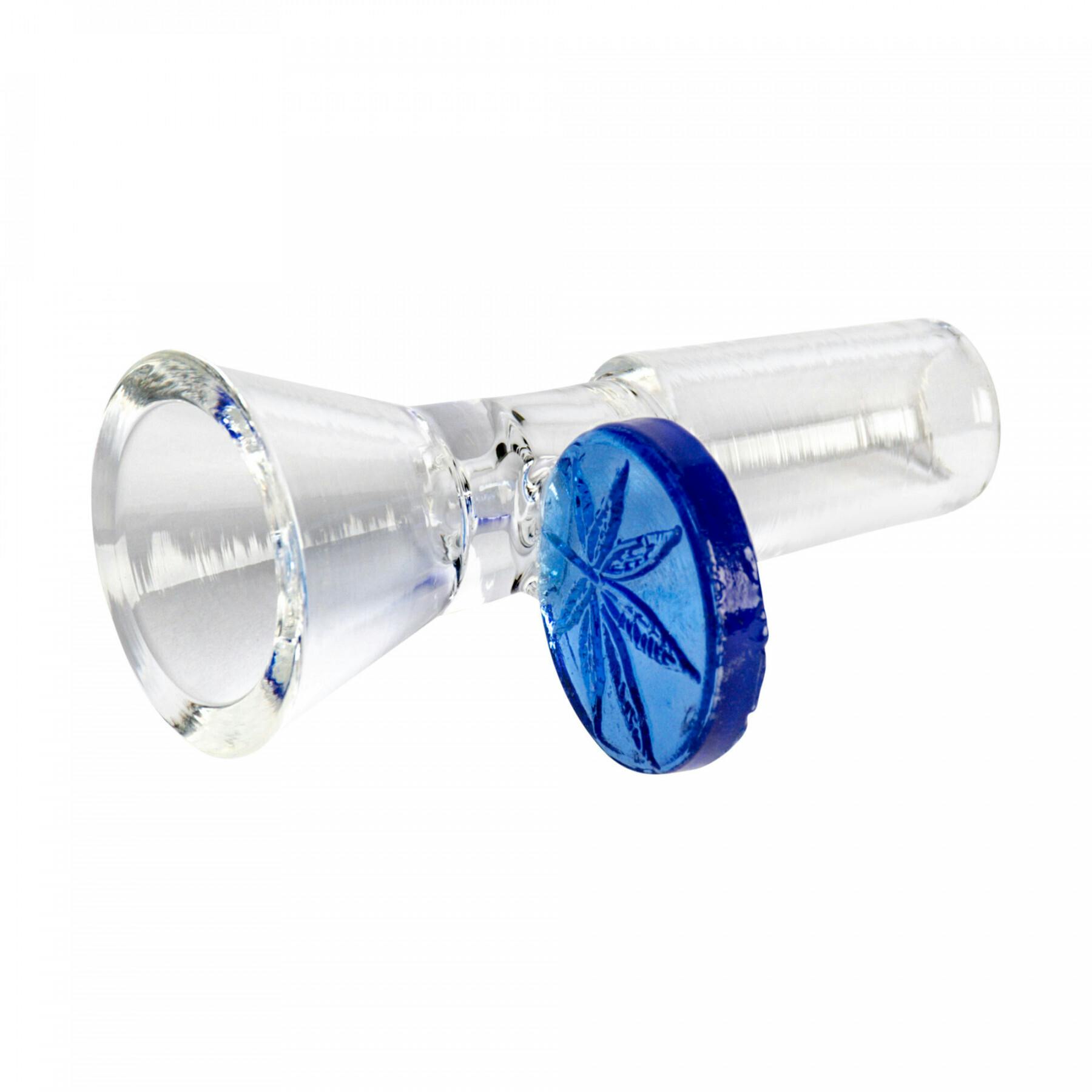 Blue 14mm Cone Pull-Out W/Leaf Stamped Handle