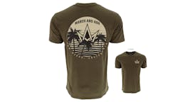 Unisex - Green Crown and Palm Trees Tee - Medium