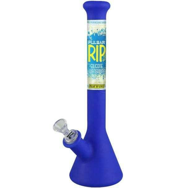 Pulsar RIP Platinum Cured Silicone Beaker Waterpipe - 12"/Blue