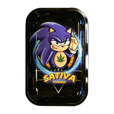 Sativa Powered Metal Rolling Tray - Medium