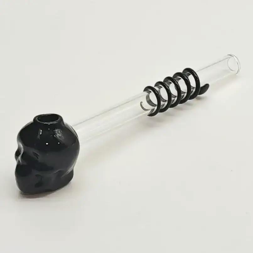 Skull Oil Burner Pipe - Black