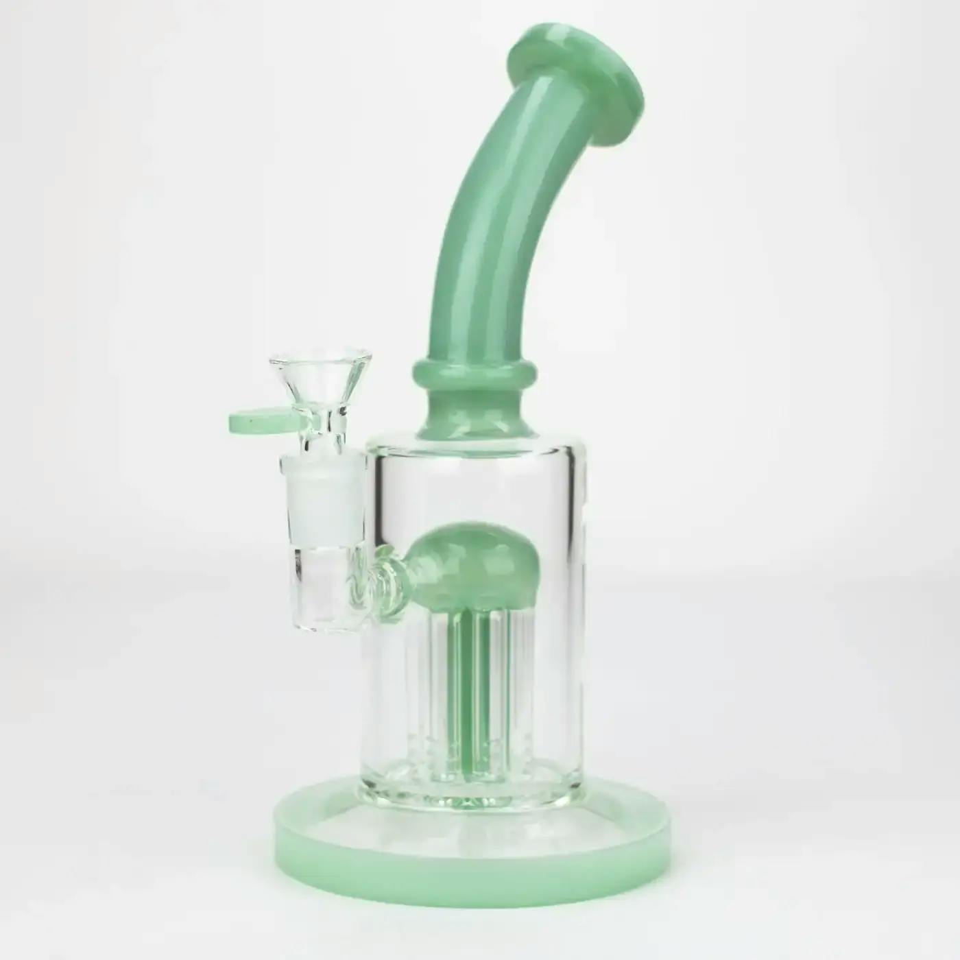 8.5" 8arms perc Glass Bubbler - Mint Green