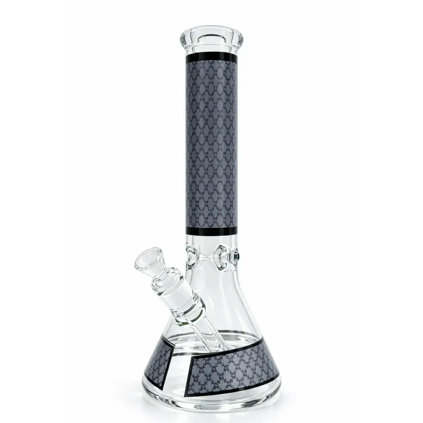 Infyniti 14" Prisim Print beaker 7 mm glass bong - GRY