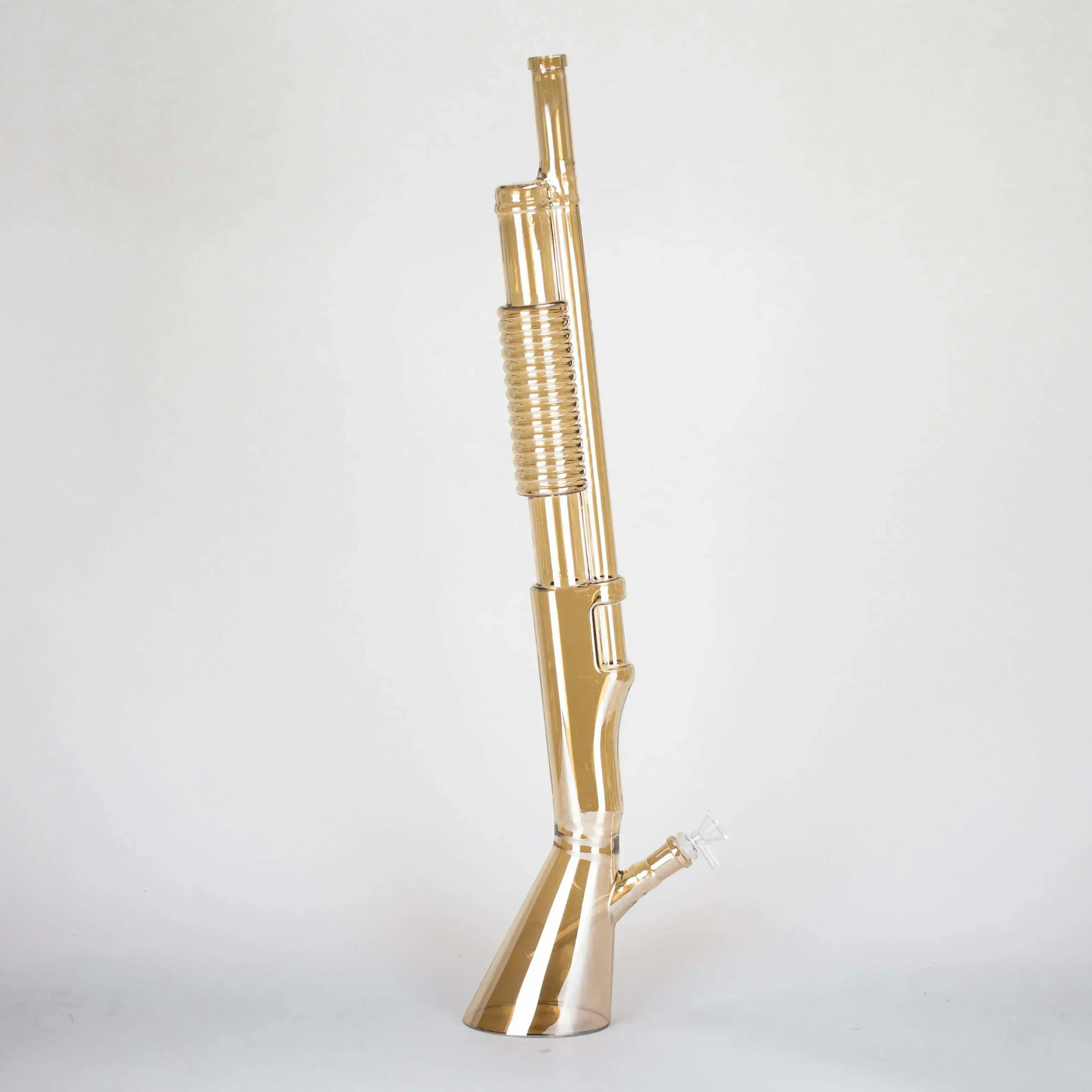 27" Shotgun Glass Bong - Yellow