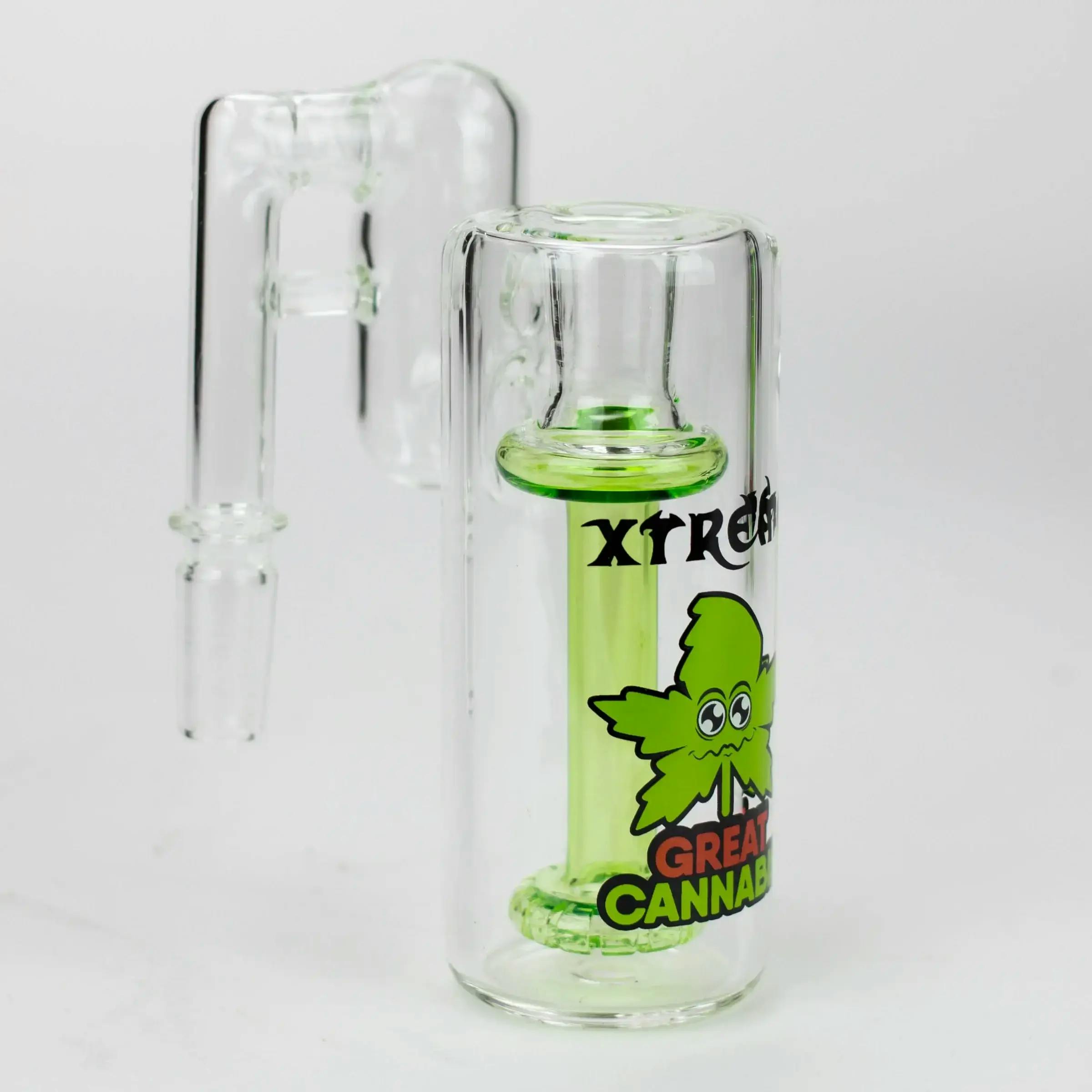 Xtreme - 5" Glass Bong Showerhead diffuser Ashcatcher - Lime Green