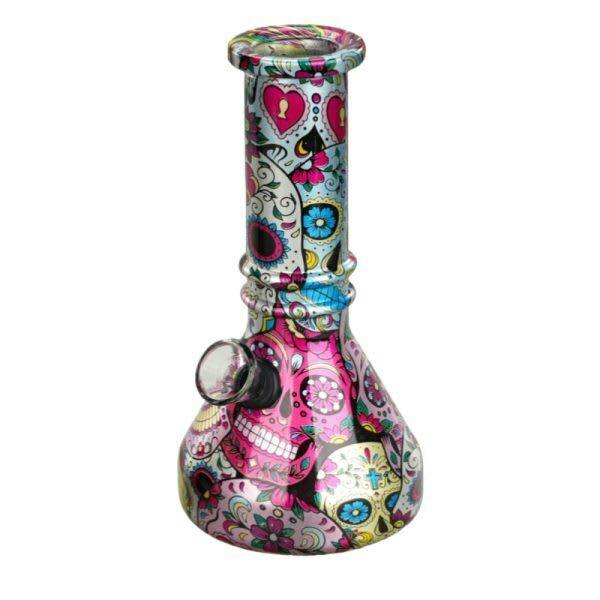 6" Vivid Vault Beaker Mini Glass Bong - Pink
