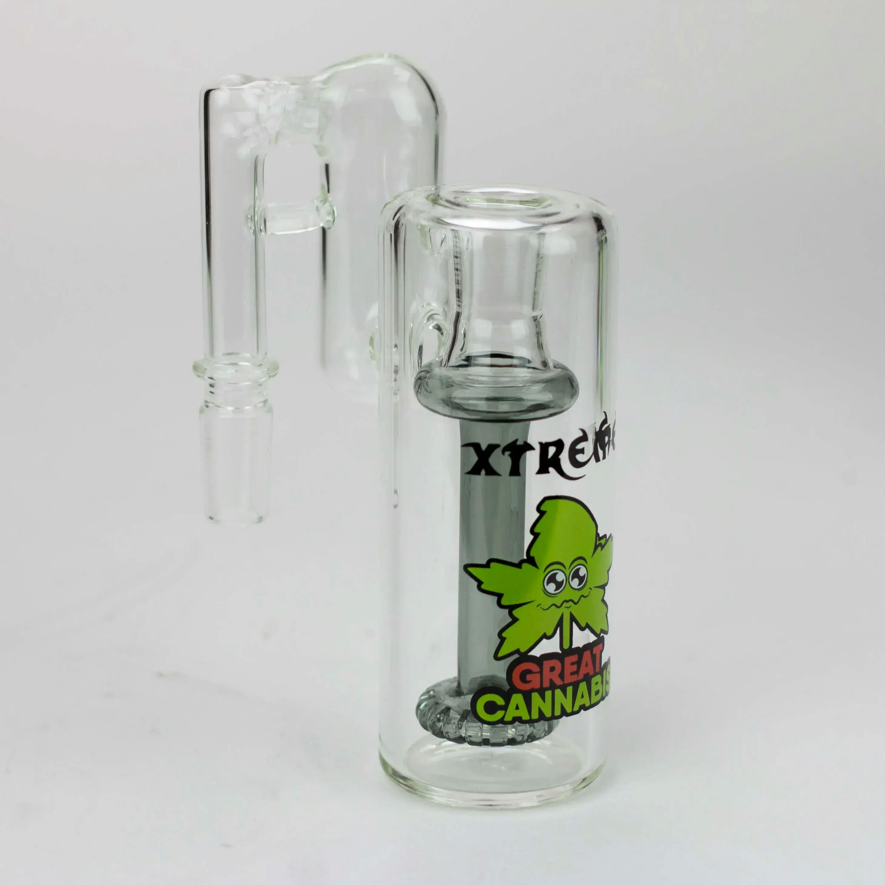 Xtreme - 5" Glass Bong Showerhead diffuser Ashcatcher - Transparent Black