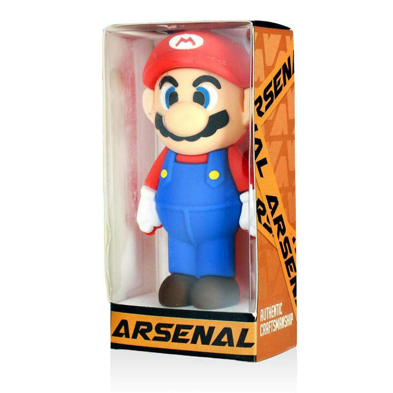 4.5" Arsenal Cartoon Plumber Buddy Silicone Hand Pipe - Assorted Colours