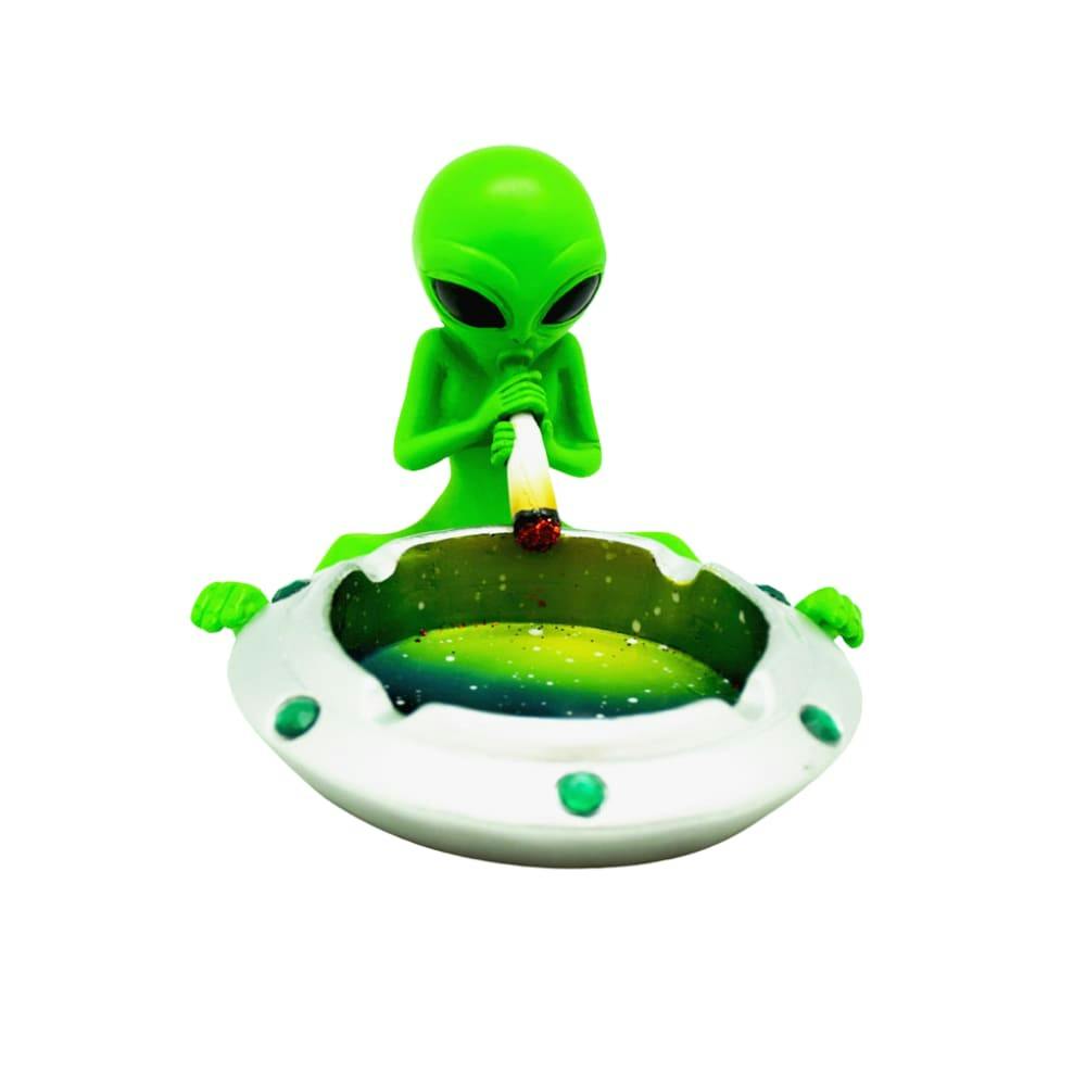 Fantasy Gifts Alien on Spaceship Ashtray