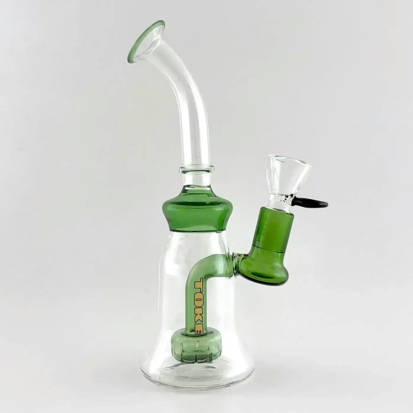 Toke 8" Glass Dab Rig - Circ Perc - Green
