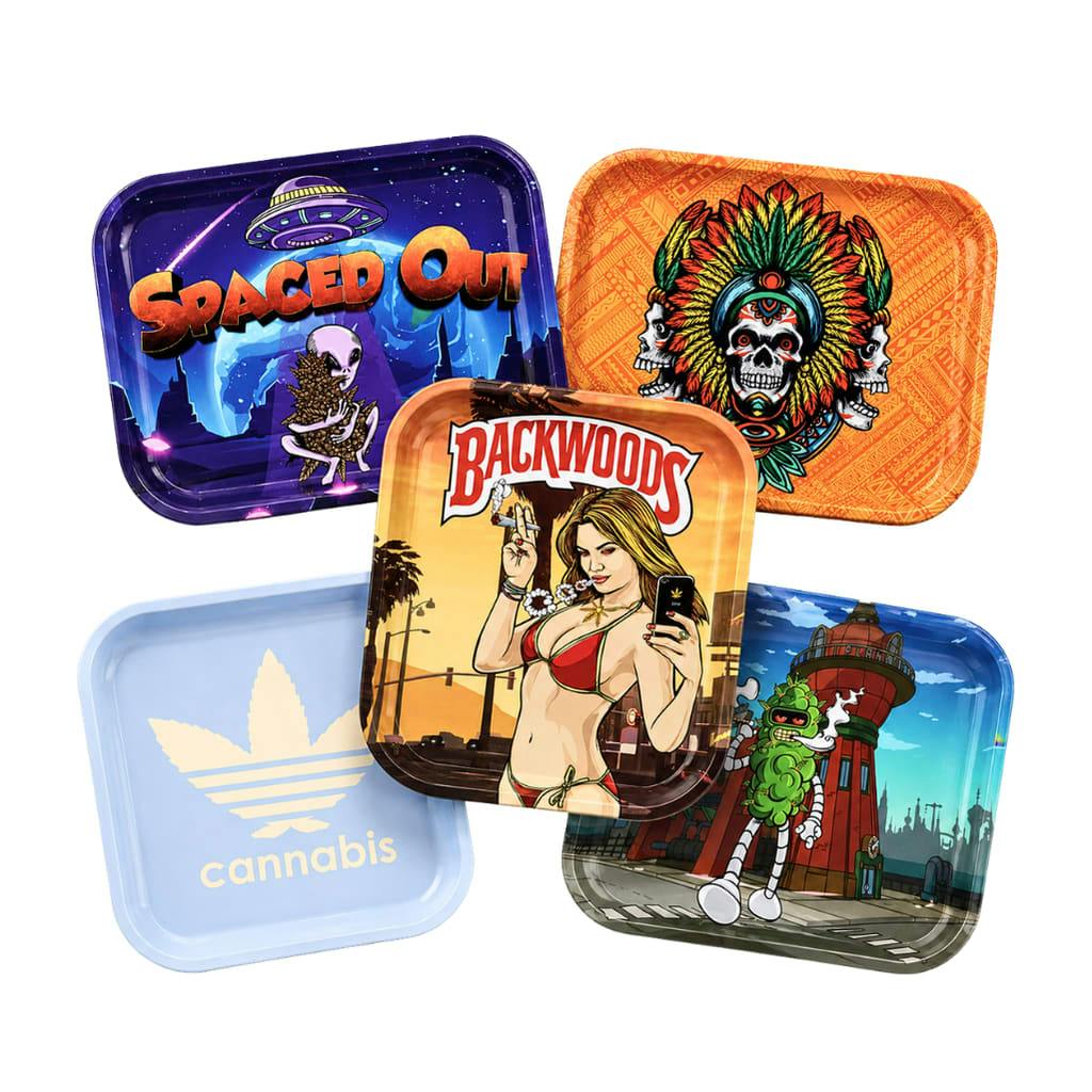 Arsenal Large Metal Rolling Tray - Assorted